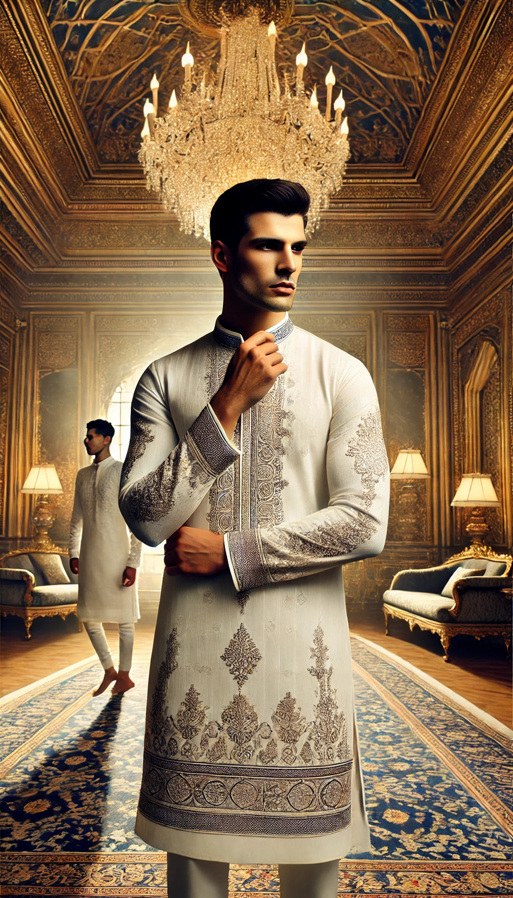 White Embroided Kurta - W202501